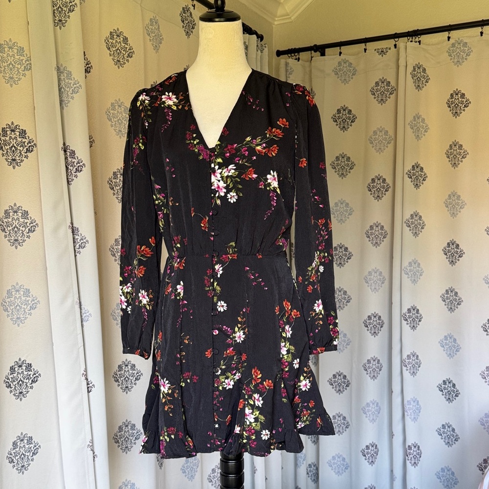 Heartloom Black Floral Long Sleeve Dress